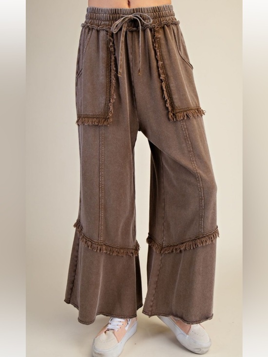 easel Pants - 389 small - 3X EASEL WIDE LEG WASHED TERRY PANTS